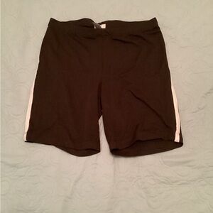 Ardene Basic Collection Biker Shorts Black with White Stripes